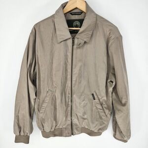 Weatherproof Jacket Mens Medium Nylon Full Zip Windbreaker Chore Bomber Barn Vtg